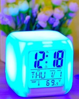 7 Color LED Change Digital Glowing Alarm Clock