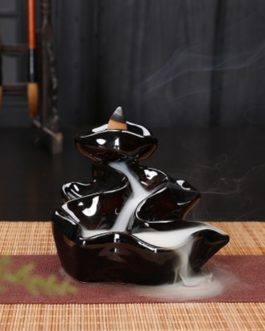 Ceramic Incense Burner Burning Tower Smoke Waterfall