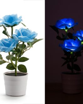 Decorative Solar Powered Artificial Rose Lamp