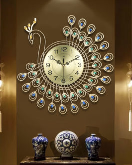 Peacock Wall Clock Metal Watch