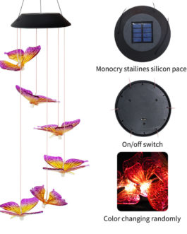 Solar Powered Butterfly Wind Chime